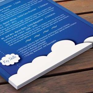 Creative Nanny Cv Design - On Cloud Nine